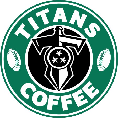 Tennessee Titans starbucks coffee logo vinyl decal